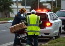 entregador ferido em batida entre moto e carro